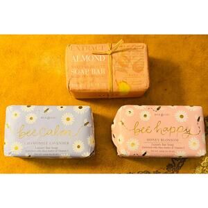 Asquith & Somerset Almond Shea Butter Mia Chamomile Lavender Honey Bar Soap NEW